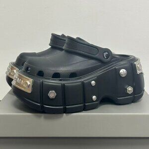 BALENCIAGA CROCS NEW HARDCROCS Fashion Black Rubber Platform Sandal